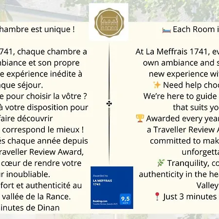 La Meffrais 1741 Manoir D'hotes Aux Portes De *